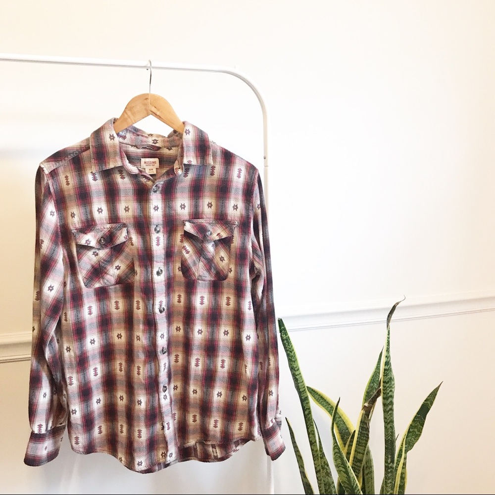 🚌 Mossimo Supply Co. | Aztec boho button down M